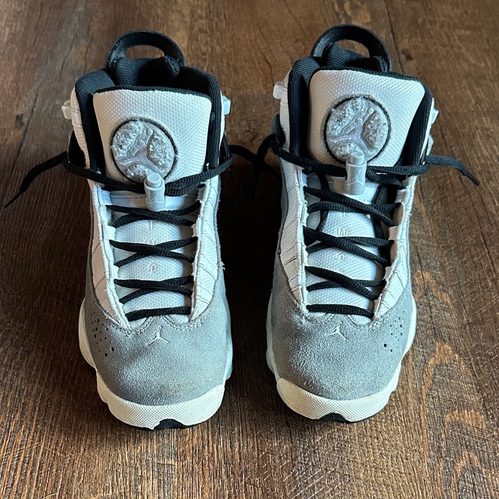 Jordan 6 Rings Cement Grey Youth Basketball Shoes